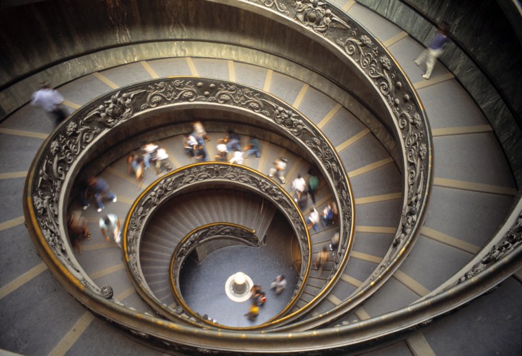 Image: Main Staircase, Musei Vaticani, Vatican City, Rome, Italy