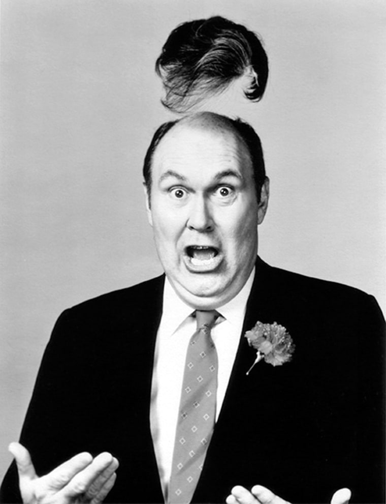 Willard Scott flips his wig, in this promotional photo from about 1992. 
(It didn't really matter... he only wore the thing about half the time anyway.)
