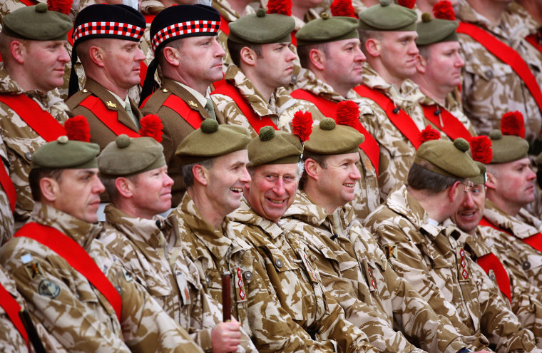 Image: Prince Charles Presents Campaign Medals To Members Of Black Watch