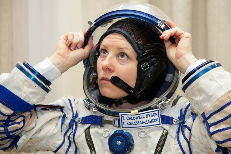 Image: U.S. astronaut Tracy Caldwell Dyson takes part in an examination at the Star City space centre outside Moscow