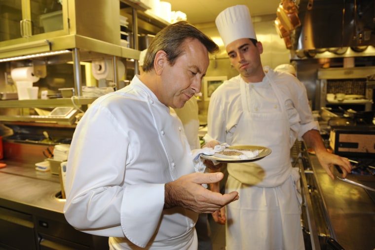 French chef Daniel Boulud works in the k
