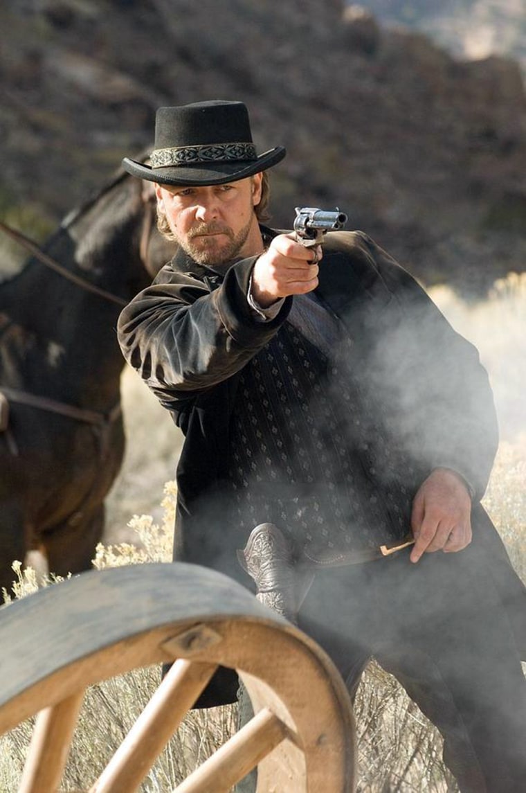 In Arizona in the late 1800's, infamous outlaw Ben Wade (Russell Crowe) and his vicious gang of thieves and murderers have plagued the Southern Railroad. When Wade is captured, Civil War veteran Dan Evans (Christian Bale), struggling to survive on his drought-plagued ranch, volunteers to deliver him alive to the \"3:10 to Yuma\", a train that will take the killer to trial. On the trail, Evans and Wade, each from very different worlds, begin to earn each other's respect. But with Wade's outfit on their trail - and dangers at every turn - the mission soon becomes a violent, impossible journey toward each man's destiny.
