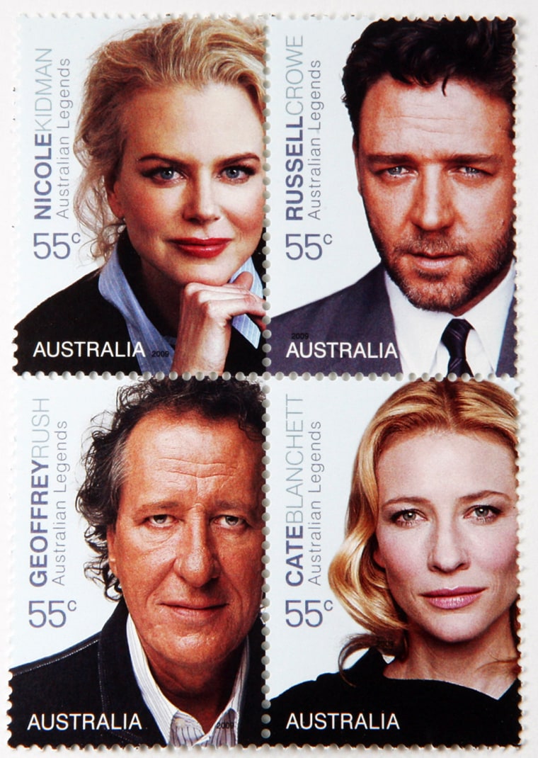 Australian Celebrities Immortalised In Australia Post Stamps