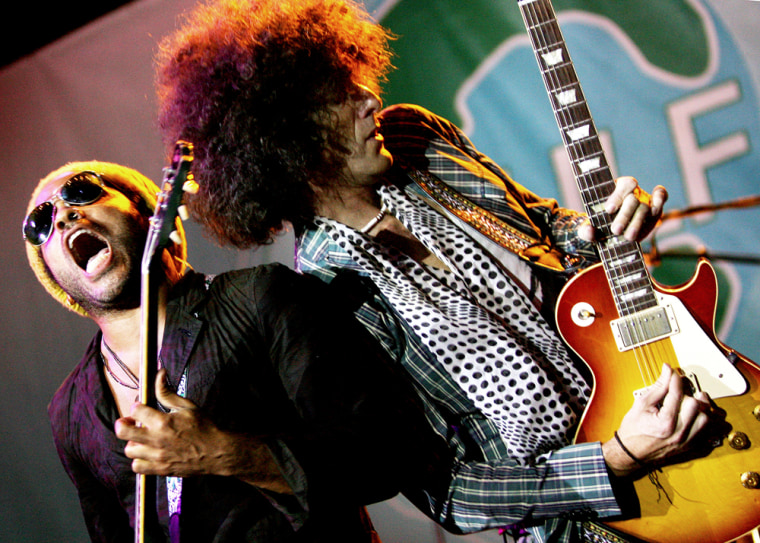 Image: Lenny Kravitz performs during the Gulf Aid benefit concert at Mardi Gras World in New Orleans, Louisiana