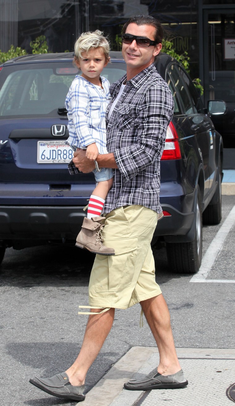 Gwen Stefani and husband Gavin Rossdale take a trip to Long Beach with Kingston and Zuma to visit a friend