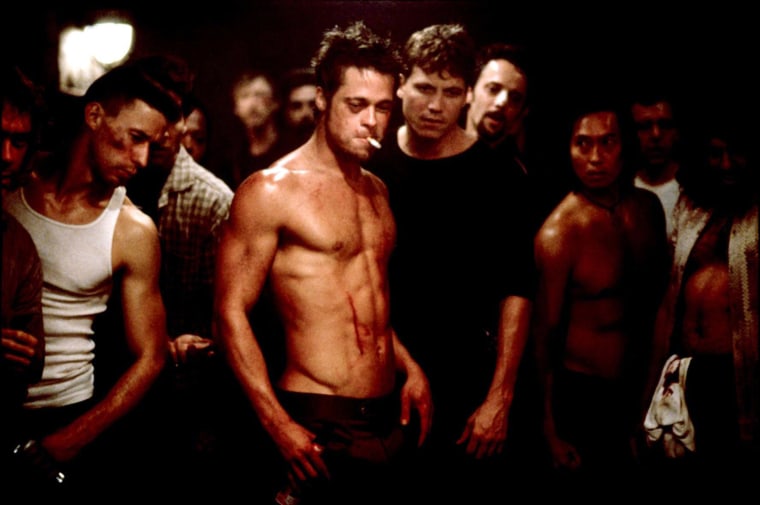 FIGHT CLUB, Brad Pitt (center), 1999. TM and Copyright (c) 20th Century Fox Film Corp. All rights reserved.