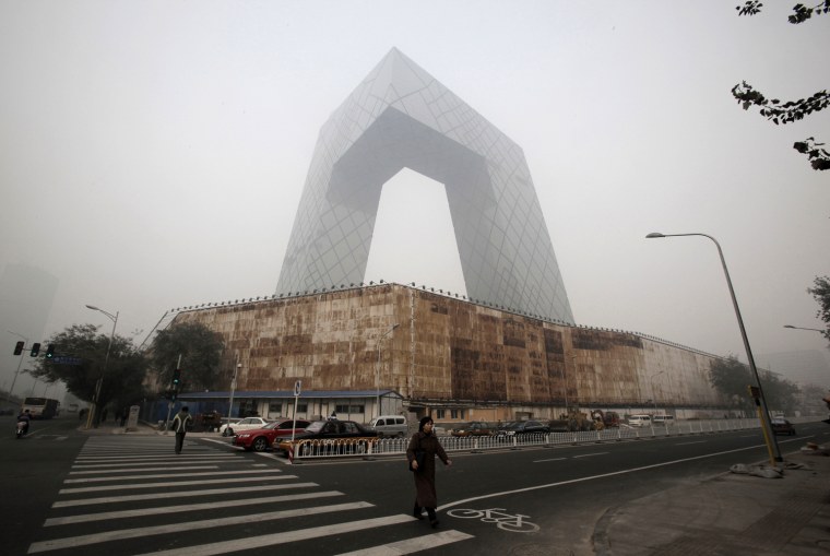 Image: Beijing Shrouded In Heavy Fog