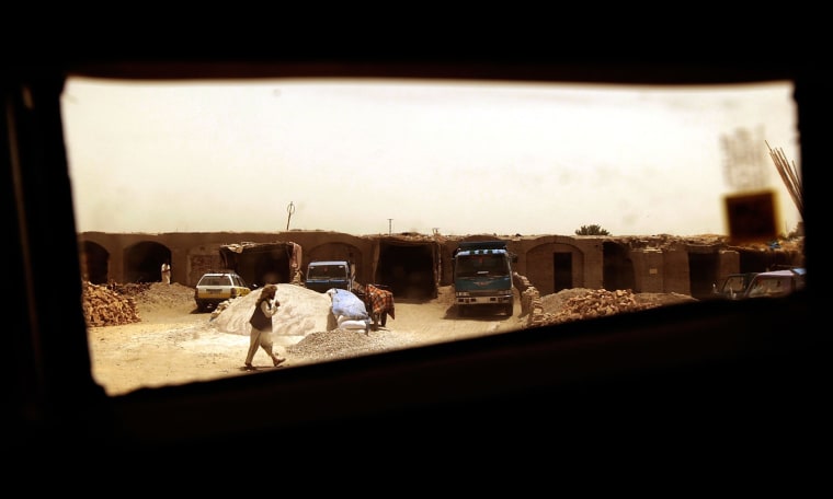 Image: View on Kandahar Through Window Of New Army Vehicle