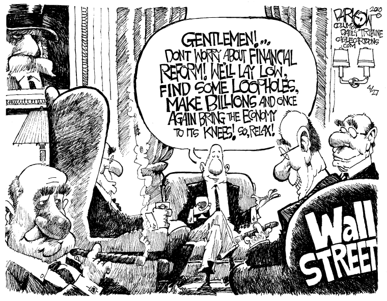 Cartoons Reforming Wall Street