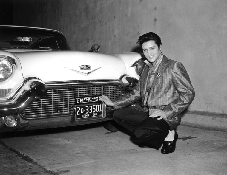 Elvis with one of his Cadillacs 1957
(c) epe