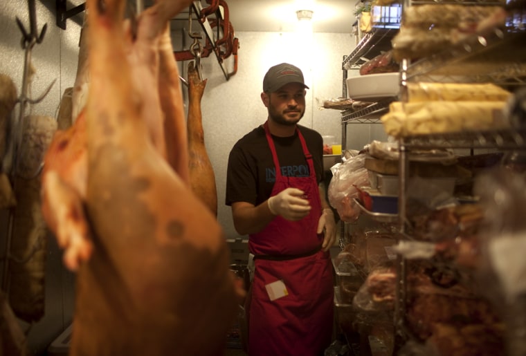 Neighborhood butcher