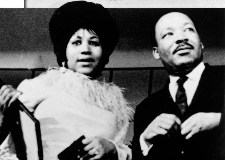 ARETHA FRANKLIN and DR.MARTIN LUTHER KING, JR., late 1960's.