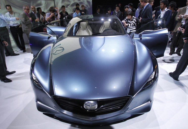 Image: The Mazda Shinari concept car is on display at the LA Auto Show in Los Angeles