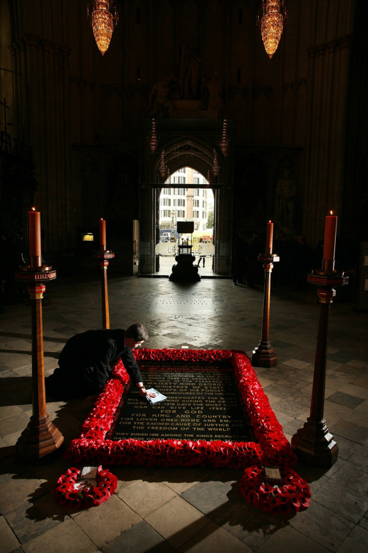 Image: Westminster Abbey Prepares The Grave Of The Unknown Warrior For 90th Anniversary