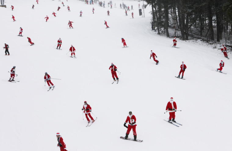 Image: Skiing Santa