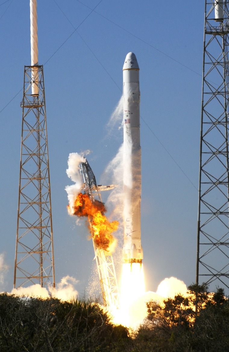 Image: SpaceX's Falcon 9 rocket lifts off on De