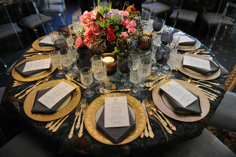 Image: The Blue Room table setting for the Stat