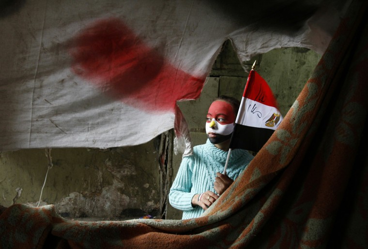 Image: TOPSHOTS
A young Egyptian anti-governmen