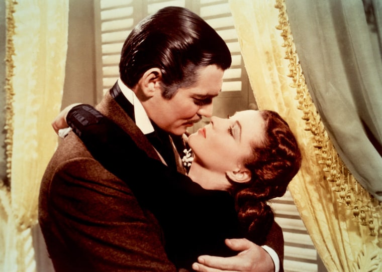 Gone With the Wind (1941)
Scarlett O'Hara is in love with drippy Ashley Wilkes, and is devastated when he announces that he plans to marry his cousin Melanie. She pleads with Ashley to marry her instead, but then, on the first day of the Civil War, she meets mercurial Rhett Butler. A man to match her strength of character and romantic desires, Butler changes the course of her life. Despite hunger, and the burning of Atlanta, Scarlett survives the war and its aftermath, but ultimately loses the only man she really loved. Starring Clark Gable and Vivien Leigh.