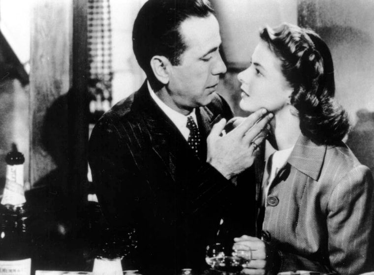 Casablanca (1942)
Expatriate Rick Blaine, a cynical nightclub owner in Casablanca, discovers that his ex-lover Ilsa, who abandoned him years before, has arrived in Casablanca with her Resistance leader husband, Victor. With the Germans on Victor's trail, Ilsa has come to the club to beg Rick for the precious letters of transit that have come into his possession. The documents would allow Victor to escape Casablanca and continue the fight against Fascism. Starring Humphrey Bogart and Ingrid Bergman.