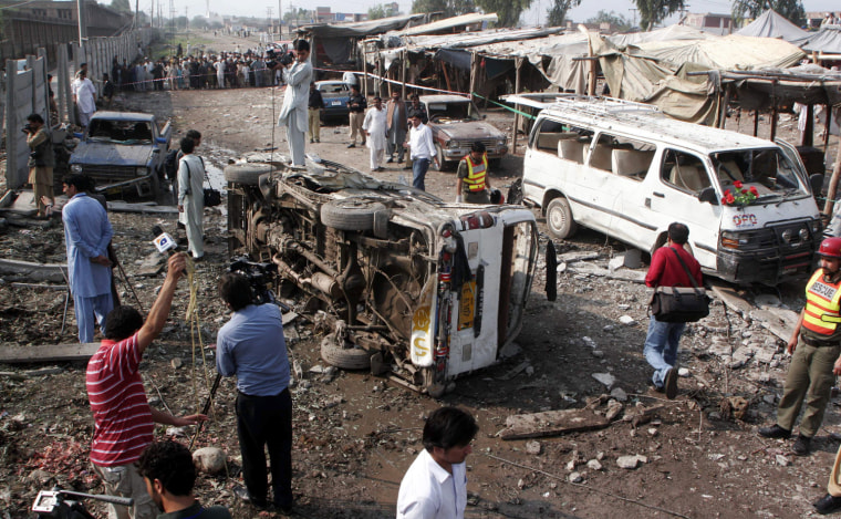 Image: Bomb blast in Peshawar injures at least 13 people