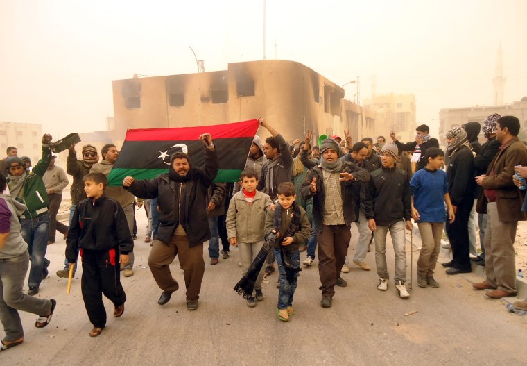 Image: Libyans protest in Tobruk