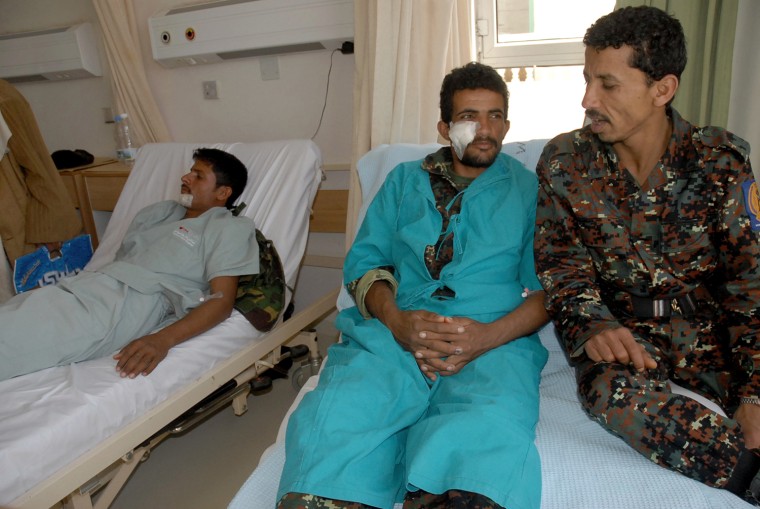 Image: Yemeni soldiers who were allegedly wound