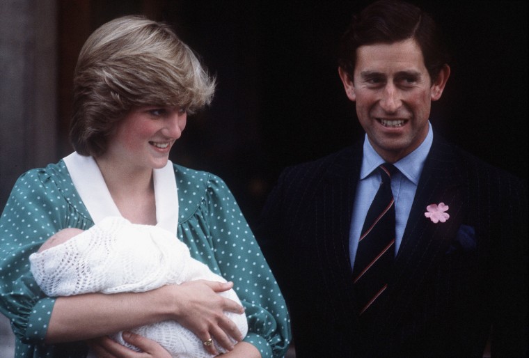 (FILE) Princess Diana Departs From St Mary's Hospital With Prince William