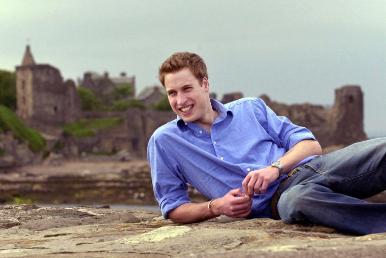 Prince William poses on the pier at St A