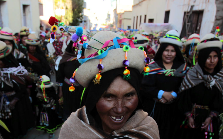 Image: Women from Orinoca town, where Bolivia's President Evo Morales was born in, participate in the Anata Andina in Oruro