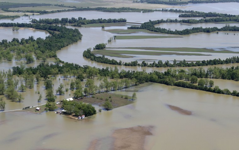 Image: Farmland flooded in Arkansas