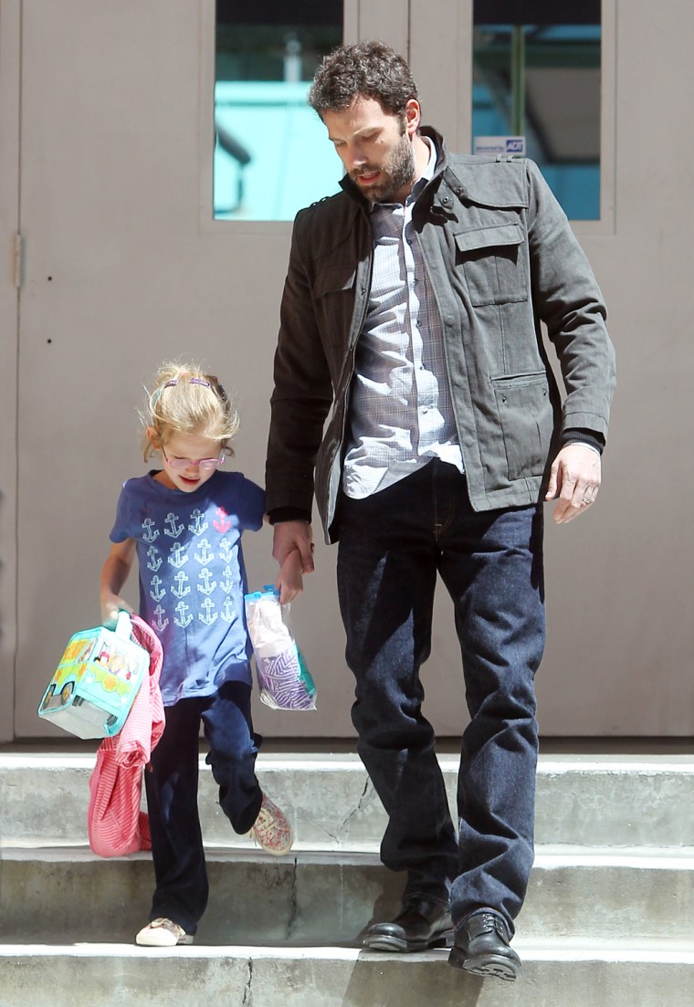 EXCLUSIVE: Ben Affleck collects daughter Violet from pre school, Santa Monica, CA.