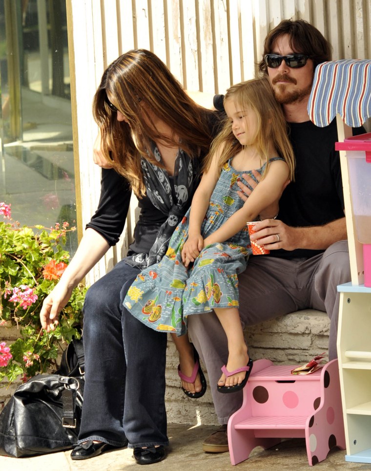 EXCLUSIVE: Christian Bale with his family spend the afternoon at Farmers Market in Pacific Palisades, Ca