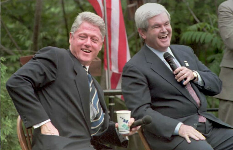 Speaker of the House Newt Gingrich (R) and US Pres