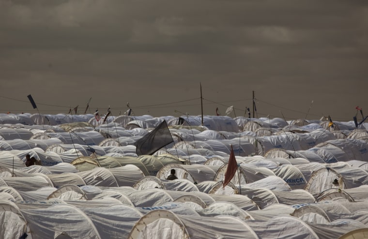 Image: Refugee camp at Tunisia-Libya border