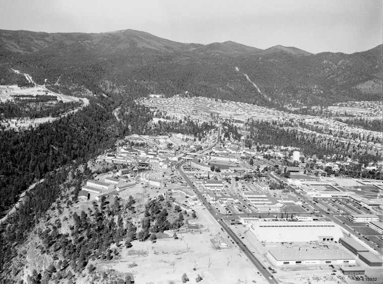 Aerial of Los Alamos in 1950