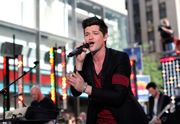 Image: Danny O'Donoghue performs with his band The Script on NBC's \"Today\" show in New York