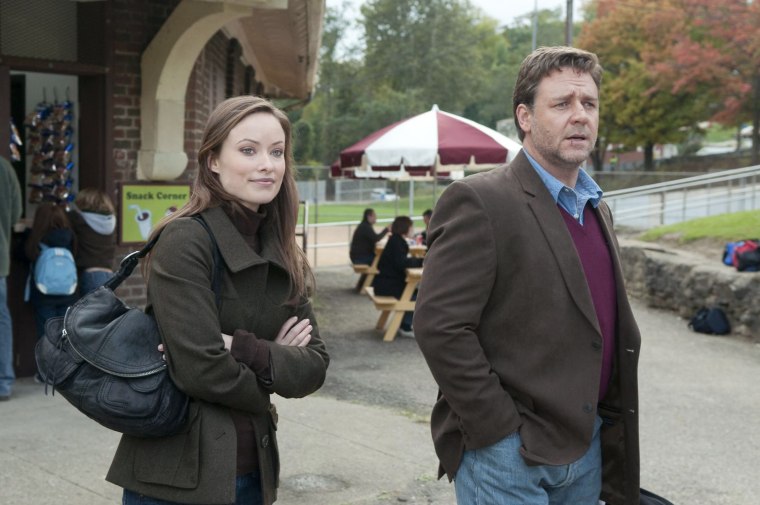 Nicole (Olivia Wilde) and John Brennan (Russell Crowe) in THE NEXT THREE DAYS.