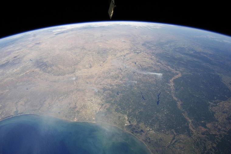 Image: A panoramic view taken by astronauts aboard the International Space Station (ISS) of east-central Texas