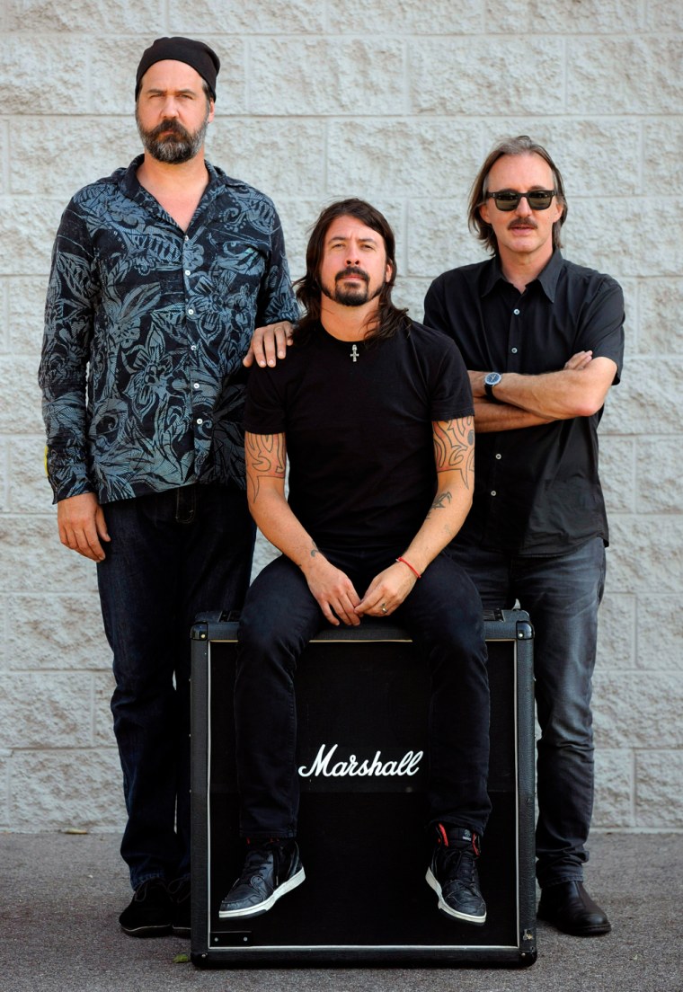 Image: Krist Novoselic, Dave Grohl, Butch Vig