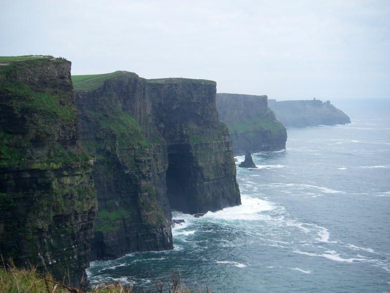 ** FOR IMMEDIATE RELEASE ** This October 2007 photo shows the Cliffs of Moher in County Clare, Ireland. The cliffs tower more than 650 feet at their highest and jut out into the Atlantic Ocean and are one of Ireland's top visitor attractions. (AP Photo/Dan Nephin)