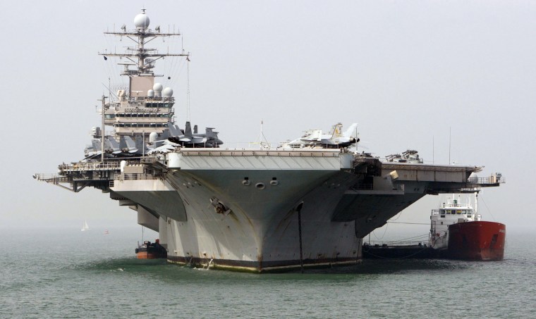 USS Theodore Roosevelt docks at Portsmouth