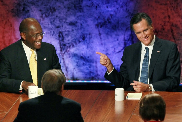 Image: Republican Presidential Candidates Debate On Economy In New Hampshire