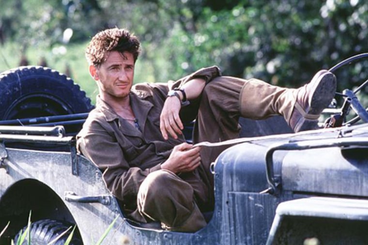 Movie still from The Thin Red Line, released in 1998. Sean Penn played 1st Sgt. Edward Welsh.