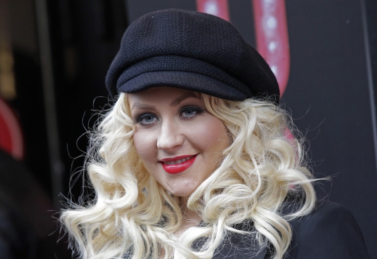 Image: File photo of Christina Aguilera posing in Paris
