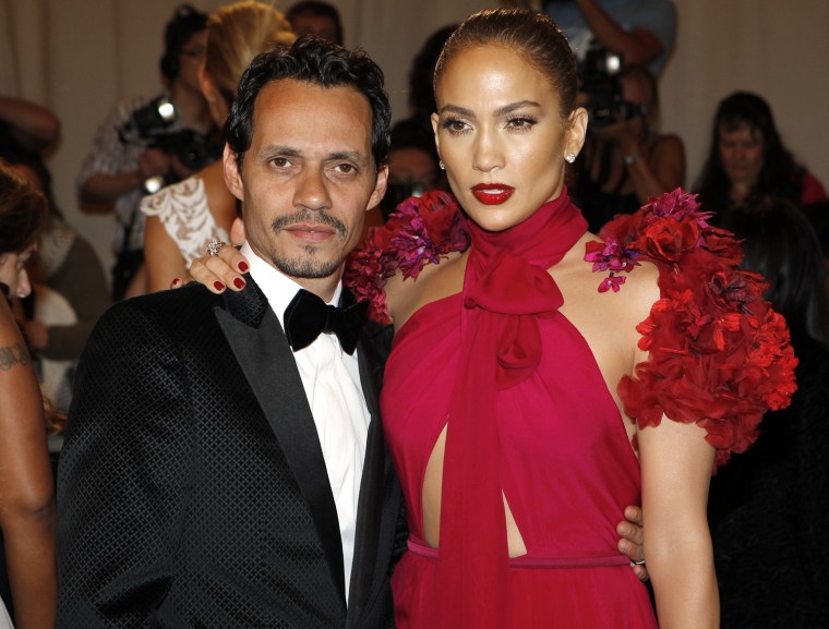 Image: File photo of Marc Anthony and wife Jennifer Lopez arriving at the Metropolitan Museum of Art Costume Institute Benefit in New York