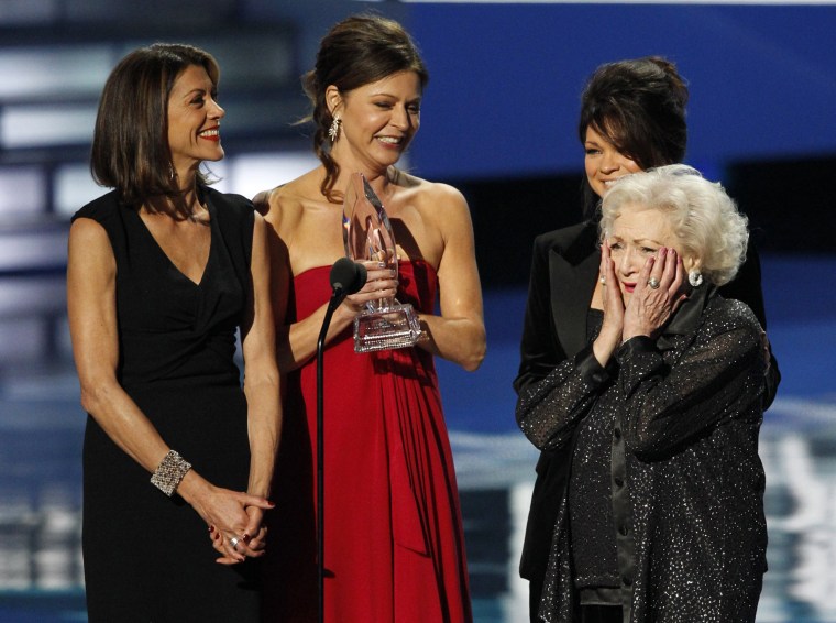 Image: Actress White reacts at the 2012 People's Choice Awards in Los Angeles
