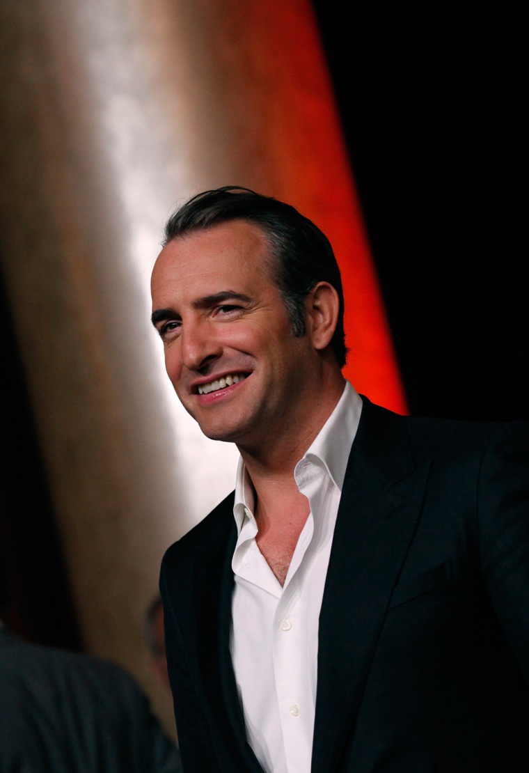 Image: Actor Jean Dujardin, best actor nominee for his role in the \"The Artist\" arrives at the 84th Academy Awards nominees luncheon in Beverly Hills