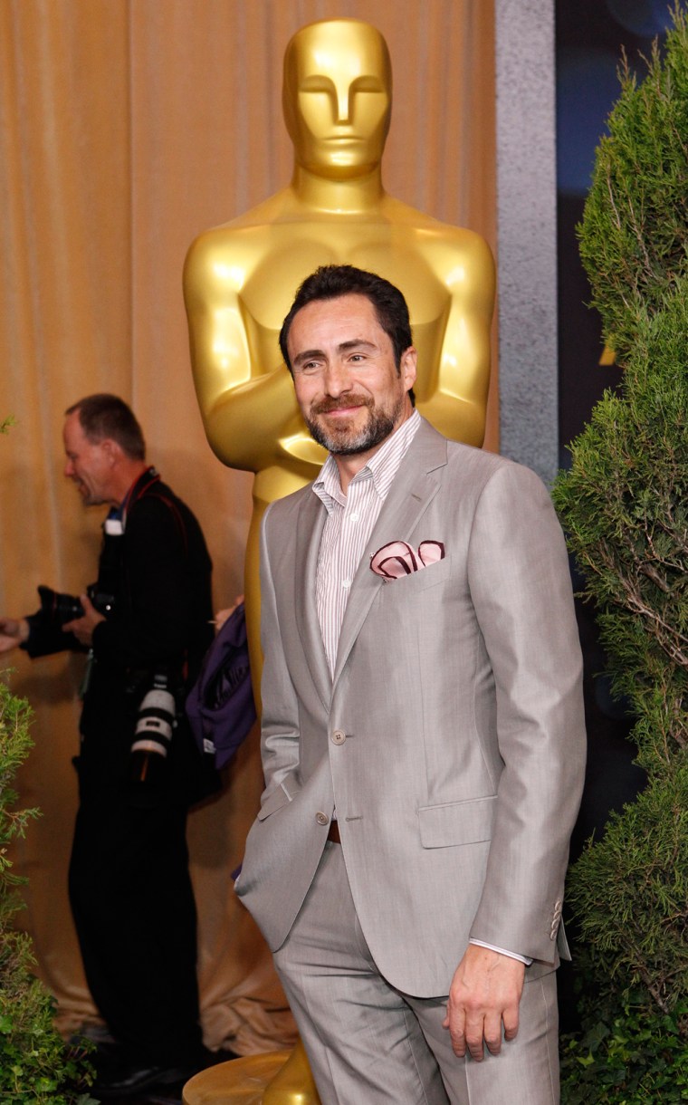 Image: Actor Demian Bichir, nominated for best actor for his role in \"A Better Life\", arrives at the 84th Academy Awards nominees luncheon in Beverly Hills