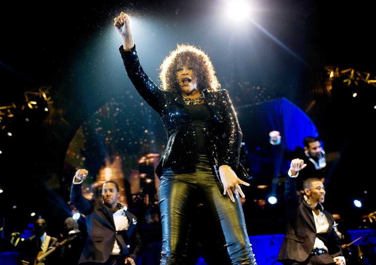 Whitney Houston Performs At The O2 Arena